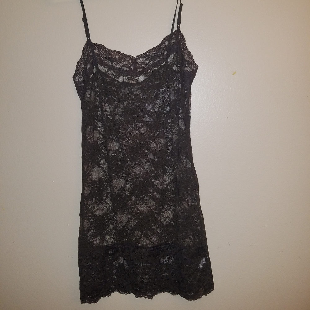 NWT Sheer grey/black Tank Top